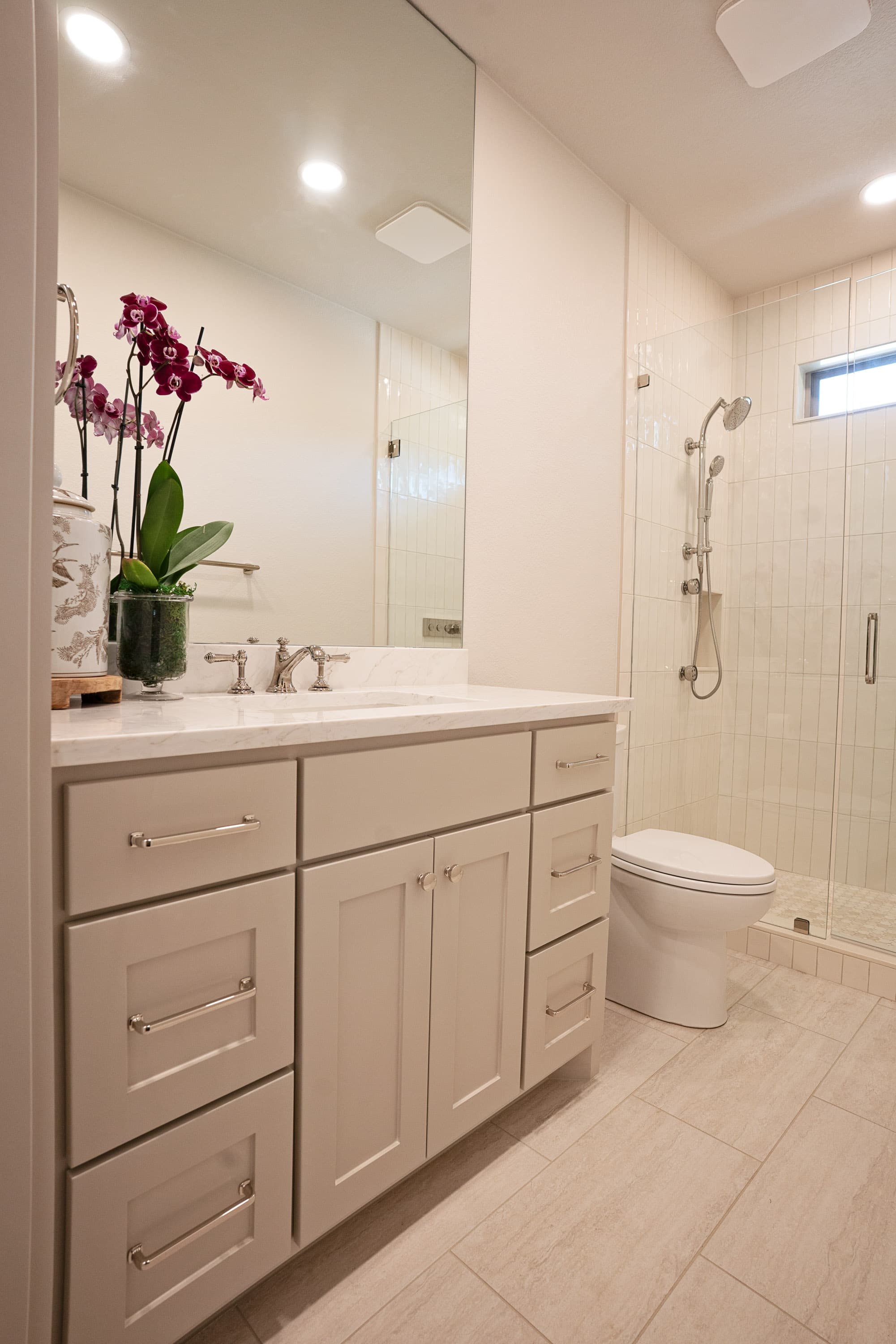 Diamond B Construction bathroom and closet remodel Austin TX